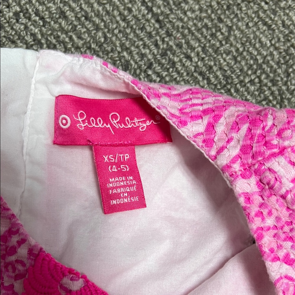Lilly Pulitzer Pink Girls Dress XS 4-5 - Picture 3 of 3